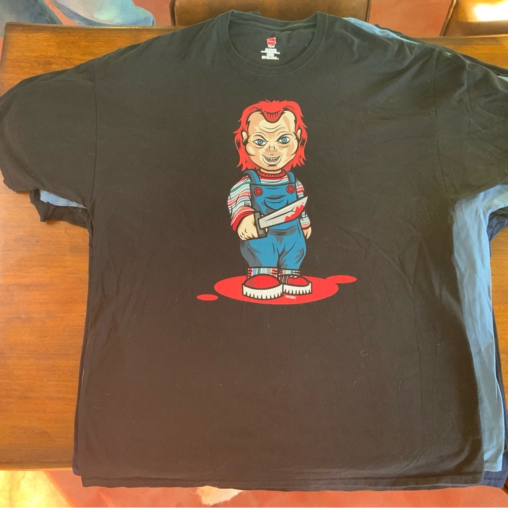 Chucky pop culture horror graphic tee